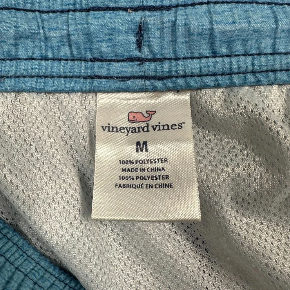 Vineyard Vines  Swim‎ Trunks Mens Medium Drawstring Lined Swimming Stretch Blue
